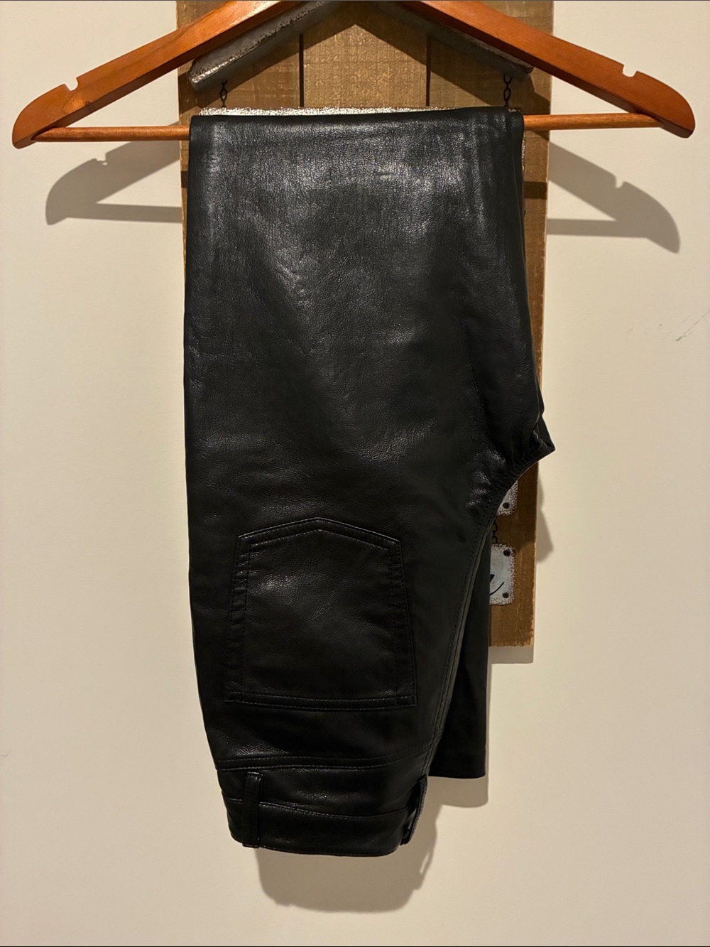Wilfred Black Leather Pants